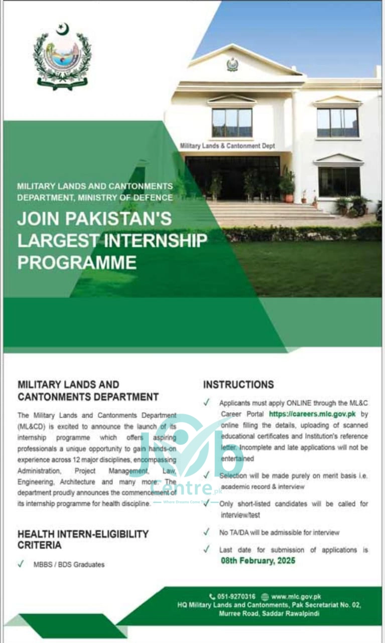 MLC Internship Program 2025 Advertisement