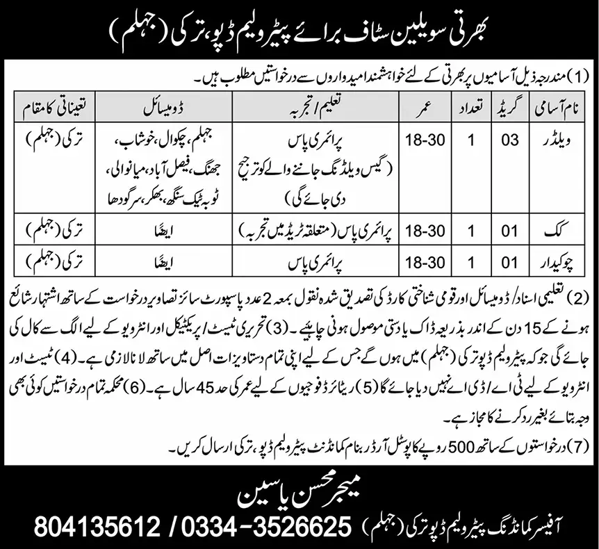Pak Army Civilian Jobs 2025 Latest Advertisement