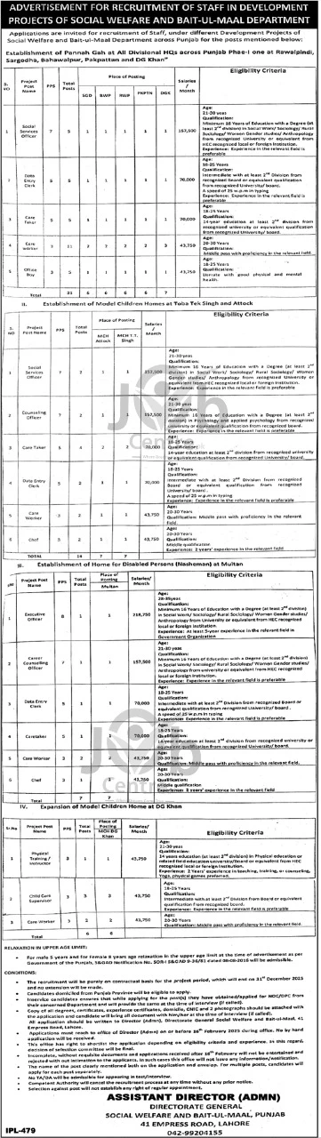 Punjab Bait UL Maal Jobs 2025 Latest Advertisement