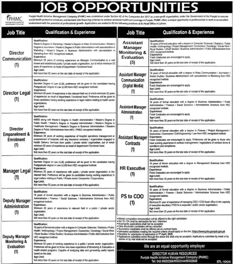 PHIMC Jobs