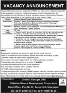 Lastest Pakistan Medical And Dental Council Jobs 2025 Advertisement